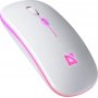 Мышь беспроводная Defender Touch MM-997 ,2.4+BT, RGB, 500mAh, бесшумная, белая
