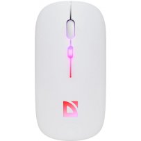 Мышь беспроводная Defender Touch MM-997 ,2.4+BT, RGB, 500mAh, бесшумная, белая