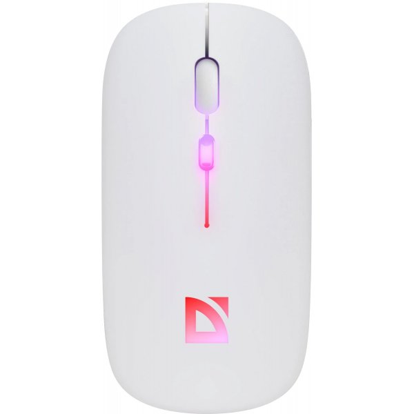 Мышь беспроводная Defender Touch MM-997 ,2.4+BT, RGB, 500mAh, бесшумная, белая