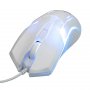 Мышь проводная MOG-05U Nakatomi Gaming mouse - игровая, 4кн+ролик прокрутки,подсветка,USB, белая