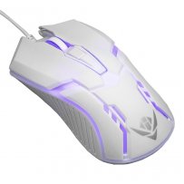 Мышь проводная MOG-05U Nakatomi Gaming mouse - игровая, 4кн+ролик прокрутки,подсветка,USB, белая