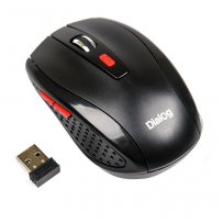 Мышь беспроводная MROP-01U BLACK Dialog Pointer RF 2.4G Optical-5кнопок+ролик прокрутки,USB,чёрная