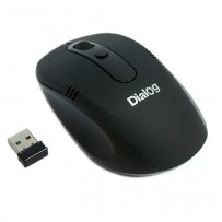 Мышь беспроводная MROP-03U BLACK Dialog Pointer RF 2.4G Optical-3кнопки+ролик прокрутки,USB,чёрная