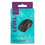 Мышь беспроводная Perfeo LEVEL, оптич., 4 кн, USB, 800-1600 dpi, чёрная