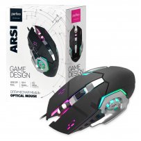 Мышь проводная Perfeo ARSI оптическая, 6 кн., USB, Game Design, 3200 dpi, 6 цв. LED подсветка