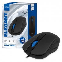 Мышь проводная Perfeo ELEGANT, оптическая, 3 кнопки, USB, 1000 dpi, кабель 1,8м, бесшумная, чёрная