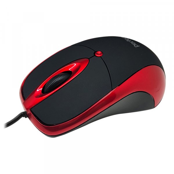 Мышь проводная Perfeo ORION оптическая, 3 кнопки, USB, 1000 dpi, чёрно-красная