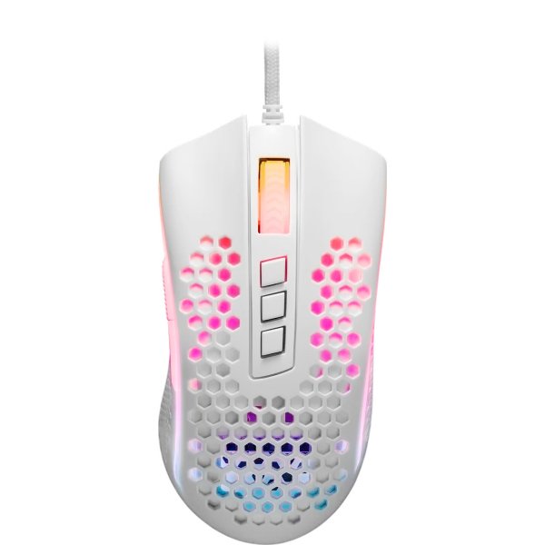 Мышь проводная игровая Redragon Storm, RGB, 8 кнопок, 12400 dpi, белый