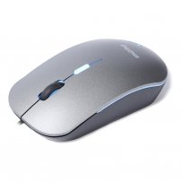 Мышь проводная Smartbuy SBM-288-G, беззвучная, подсветка, серый металлик