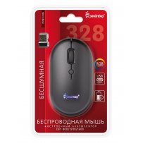 Мышь беспроводная Smartbuy SBM-328AG зарядка от USB, подсветка, бесшумная, чёрная