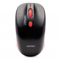 Мышь беспроводная Smartbuy ONE SBM-344CAG-KR с зарядкой от USB черно-красная