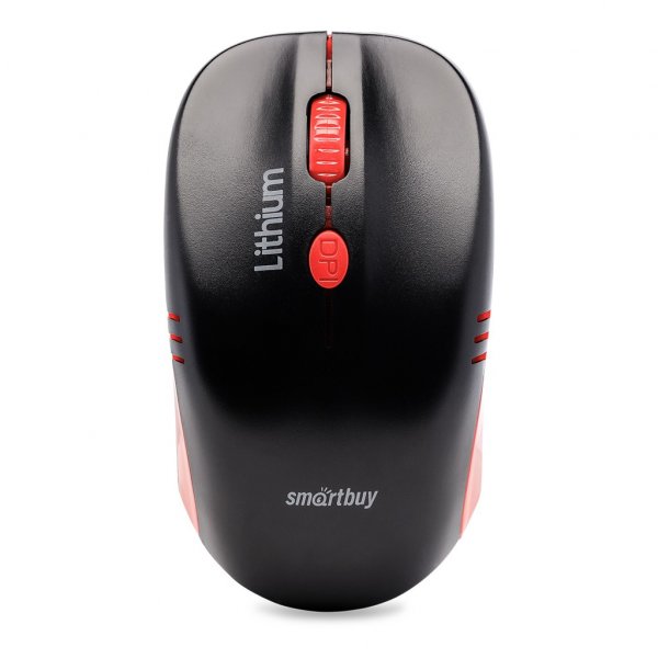 Мышь беспроводная Smartbuy ONE SBM-344CAG-KR с зарядкой от USB черно-красная