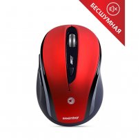 Мышь беспроводная Smartbuy SBM-612AG-RK, беззвучная, Red/Black