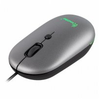 Мышь проводная Smartbuy SBM-328-G, беззвучная, подсветка, серый металлик