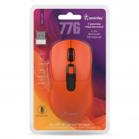 Мышь беспроводная игровая Smartbuy Dual BT+USB с LCD-дисплеем RUSH X6, оранжевая