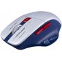Мышь беспроводная игровая Defender Tisa GM-126, LED, 7D, 2,4+BT, 800-1600 dpi, бело-синяя