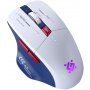 Мышь беспроводная игровая Defender Tisa GM-126, LED, 7D, 2,4+BT, 800-1600 dpi, бело-синяя