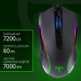 Мышь проводная игровая Lynx, RGB, 6 кнопок, 7200 dpi, T-Line, чёрный