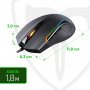 Мышь проводная игровая Lynx, RGB, 6 кнопок, 7200 dpi, T-Line, чёрный