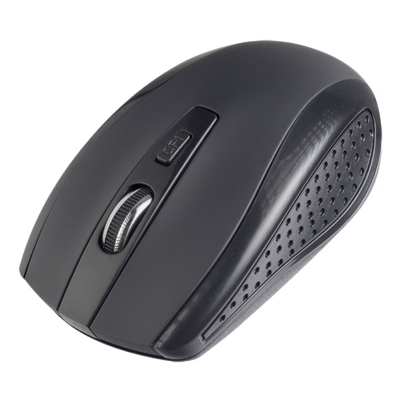 Мышь беспроводная Perfeo LEVEL, оптич., 4 кн, USB, 800-1600 dpi, чёрная