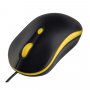Мышь проводная Perfeo MOUNT, оптическая, 4 кнопки, USB, 800-1600 dpi, чёрн/жёлтая