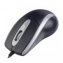 Мышь проводная Perfeo TOUR, оптическая, 3 кнопки, USB, 1000 dpi, чёрн/серебристая