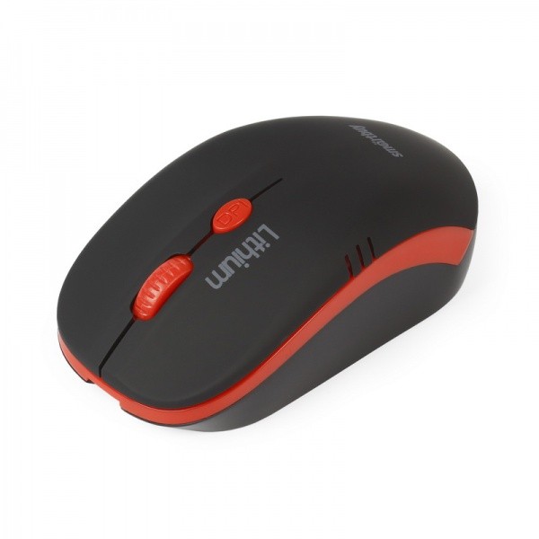 Мышь беспроводная Smartbuy ONE SBM-344CAG-KR с зарядкой от USB черно-красная