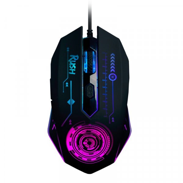 Мышь проводная игровая Smartbuy RUSH SBM-727G-K Mission, 3200 dpi, чёрная