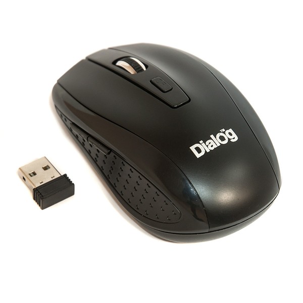 Мышь беспроводная MROP-01U BLACK Dialog Pointer RF 2.4G Optical-5кнопок+ролик прокрутки,USB,чёрная