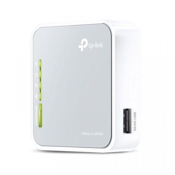 Роутер TP-LINK TL-MR3020 Беспроводной 3G/4G, 150Мбит/с 1T1R, 1 порт 100 Мбит/с, функция QSS