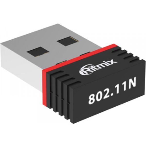 Адаптер беспроводной USB - Wi-Fi для ПК Ritmix RWA-120 (802.11b/g/n, 2.4ГГц)