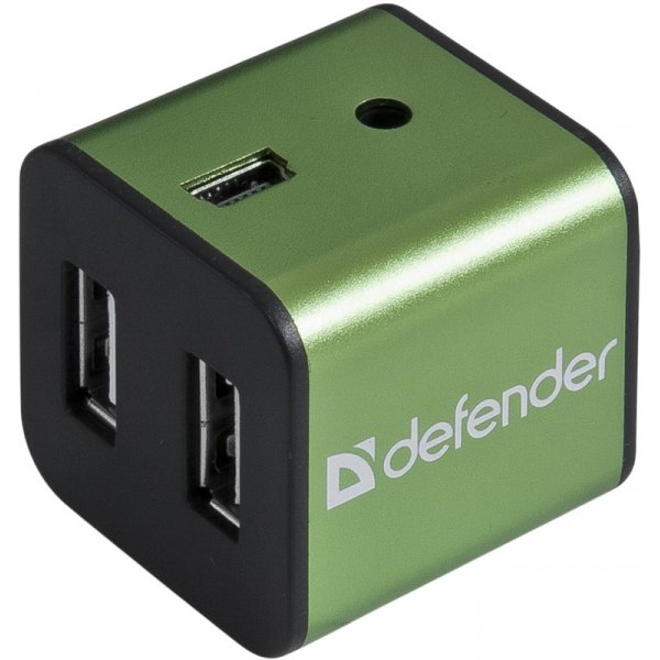USB-хаб 4 порта Quadro Iron USB 2.0, корпус - алюминий, Defender