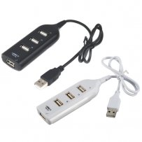 USB-хаб 4 порта JC-511 "Сетевой фильтр" black/white