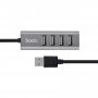 USB-хаб 4 порта, серый, Hoco HB1