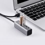 USB-хаб 4 порта, серый, Hoco HB1