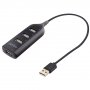 USB-хаб 4 порта PF-H049 Perfeo чёрный