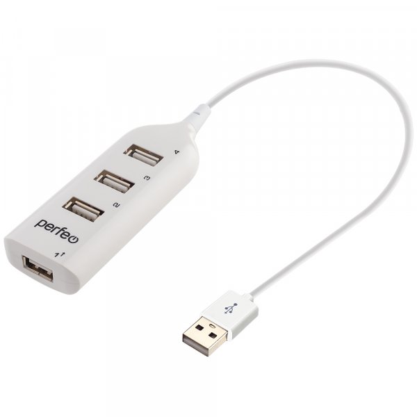USB-хаб 4 порта PF-H049 Perfeo белый