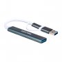 USB-хаб 4 порта WALKER WHUB-11 + кабель-переходник Type-C - USB