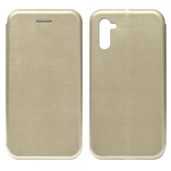 Samsung Note 10 Чехол-книжка с силиконовой вставкой + магнит CASE, золото