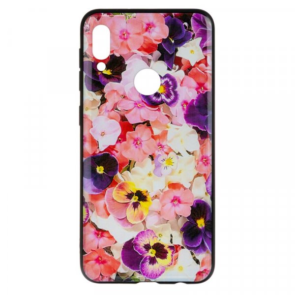 Xiaomi Redmi 7 Бампер чехол силиконовый Цветы (вид 3)
