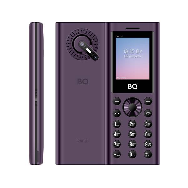 Мобильный телефон BQ 1858 Barrel (1.77" / 800мАч / Type-C) Фиолетовый+Чёрный