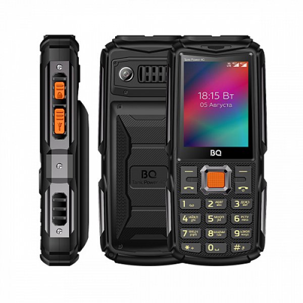 Мобильный телефон BQ 2410L Tank Power 4G (2.4" / 4000мАч / Type-C) Black+Gunmetal