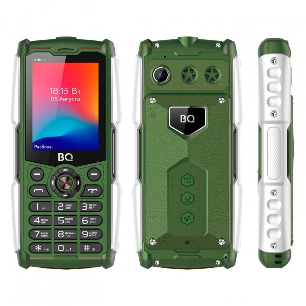 Мобильный телефон BQ 2449 Hammer (2.4" / 4000мАч) Зелёный