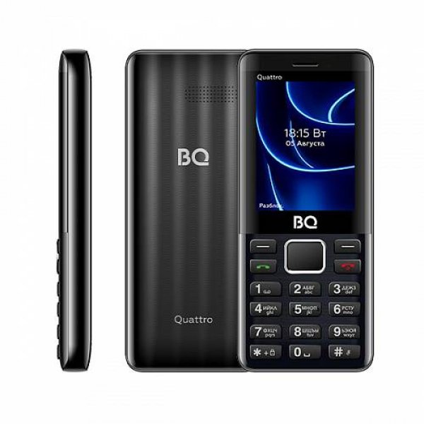 Мобильный телефон BQ 2453 Quattro (2.4" / 1200мАч) Чёрный