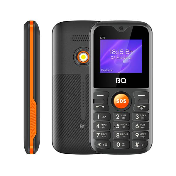 Мобильный телефон BQ 1853 Life (1.77" / 600мАч) Чёрный+Оранжевый