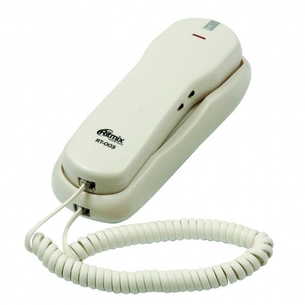 Проводной телефон Ritmix RT-003 (настольный/настенный), белый