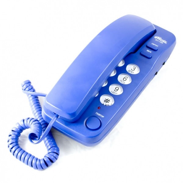 Проводной телефон Ritmix RT-100 (настенный), синий