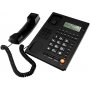 Проводной телефон Ritmix RT-420, дисплей, FSK/DTMF (настольный/настенный), чёрный
