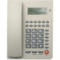 Проводной телефон Ritmix RT-420, дисплей, FSK/DTMF (настольный/настенный), белый