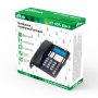 Проводной телефон Ritmix RT-495, дисплей, FSK/DTMF (настольный/настенный), чёрный